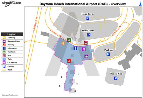 map of daytona beach airport.